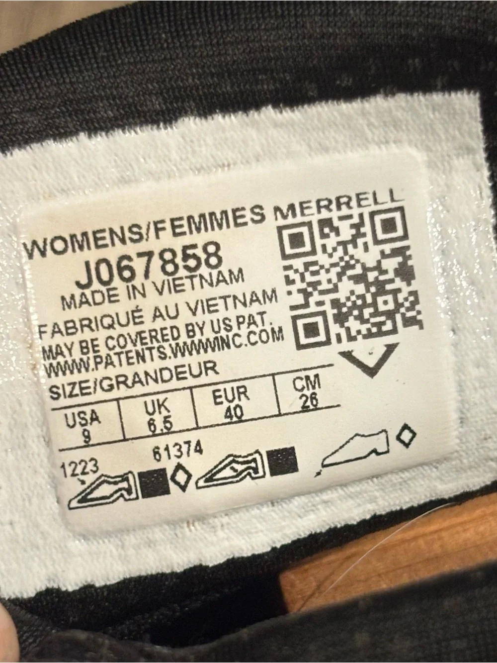 Merrell Trail Glove 7 GORE-TEX Vibram Sneaker Women’s Size 9 Black Waterproof